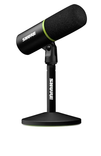 Shure MV6 Gaming Microphone, Dynamic USB PC Mic for Gaming & Streaming - Desktop Stand, Background Noise Cancellation, Tap-to-Mute & 3.5mm Output for 