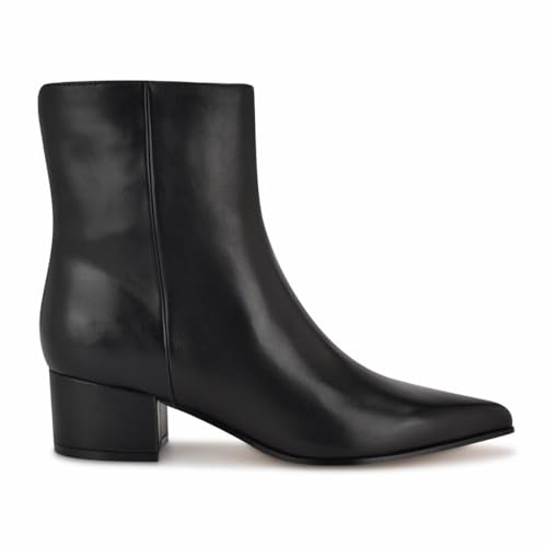 Nine West Women's Maribu Bootie, Black Leather 002, 6.5