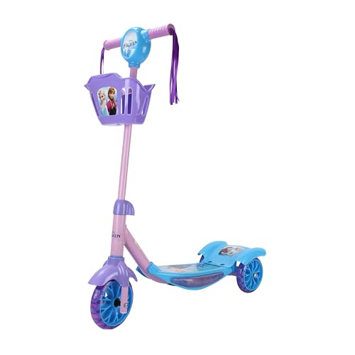 BBR Toys Patinete Infantil 3 Rodas com Cestinha Led e Som Disney Frozen