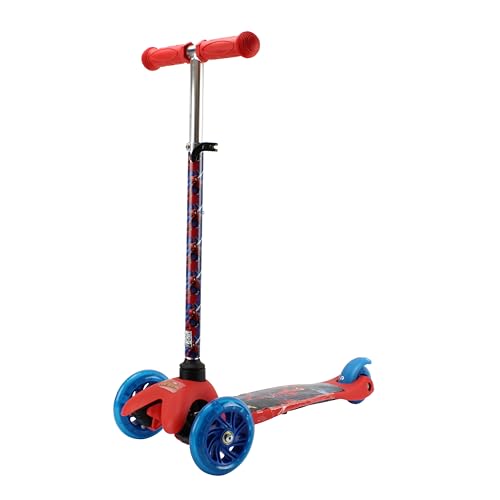 BBR Toys Patinete Infantil 3 Rodas Ajustavel com Led Marvel Spider Man