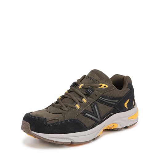 Vionic Men's 23Walk 2.0 Sneaker, Dark Khaki Suede, 12