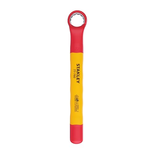 STMT77760-23B VDE Insulated Box End Wrench 22mm, Ideal For Repair Of Electric Vehicles, Red and Yellow