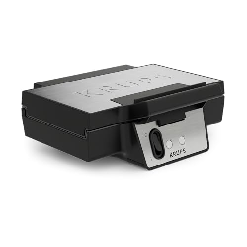 (-35%) Krups FDK261 Iconic Waffeleisen 850 W, Schwarz/Edelstahl