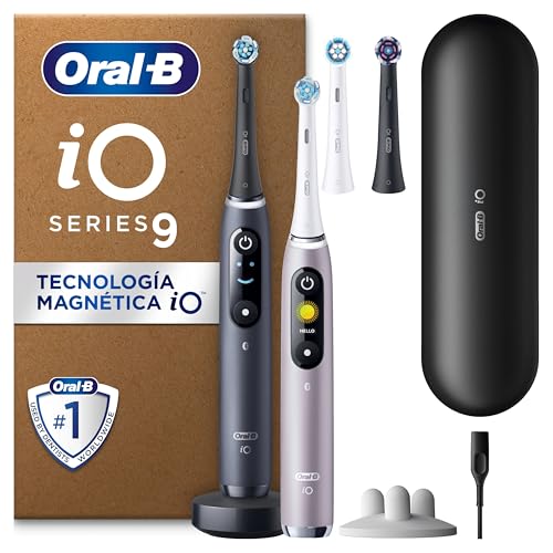 ⚡ BLITZDEAL (-53%) Oral-B iO Series 9 Elektrische Zahnbürste, Doppelpack, Schwarz/Rosa