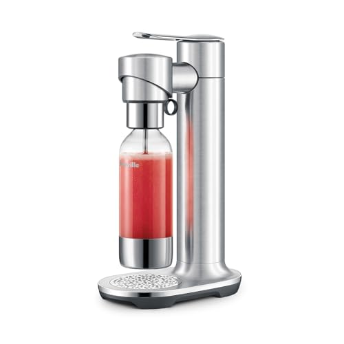 Breville BCA800BSS InFizz Fusion Sparkling Water and Beverage Carbonator, CO2 Cylinder Not Included, Brushed Stainless S