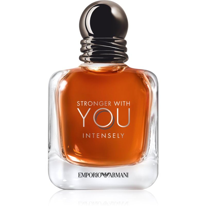 Armani Beauty – Stronger With You Intensely – Cologne for Men – Fougère Ambery Woody Men’s Fragrance – Pink Pepper, Lavender, Vanilla Notes - 1.7 Fl Oz