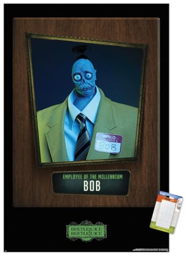 Trends International Beetlejuice Beetlejuice - Employee Of The Millennium (Bob) Wall Poster, 22.37" x 34.00", Poster & Mount Bundle