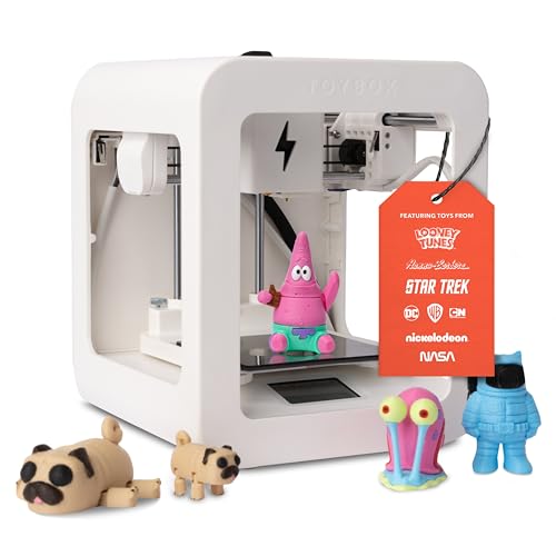 Toybox 3D Printer for Kids - Includes Easy-to-Use 3D Printer Starter Bundle with Free App, 1 Filament, and Huge Print Catalog Included