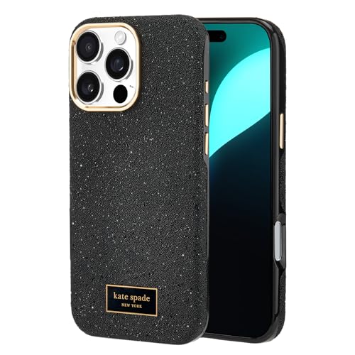kate spade new york iPhone 16 Pro Max Case - Compatible with MagSafe - Designer Phone Case - Crystal Pave Nightfall