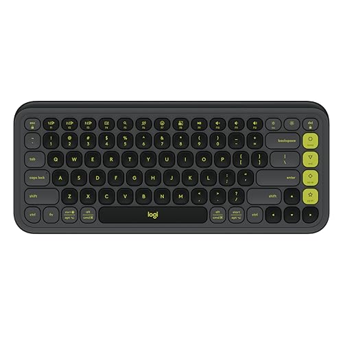 (-40%) Logitech POP ICON Keys kabellose Bluetooth-Tastatur, Komfortables Tippen, programmierbare Tasten, Easy-Switch zwischen bis zu 3 Geräten, für Notebook, Tablet, PC, Deutsches QWERTZ-Layout – Grafit