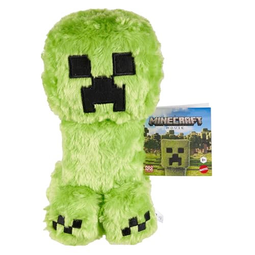Mattel Minecraft Plush Toy, Creeper Soft Doll Inspired by A Minecraft Movie Character, 8-inch Collectible