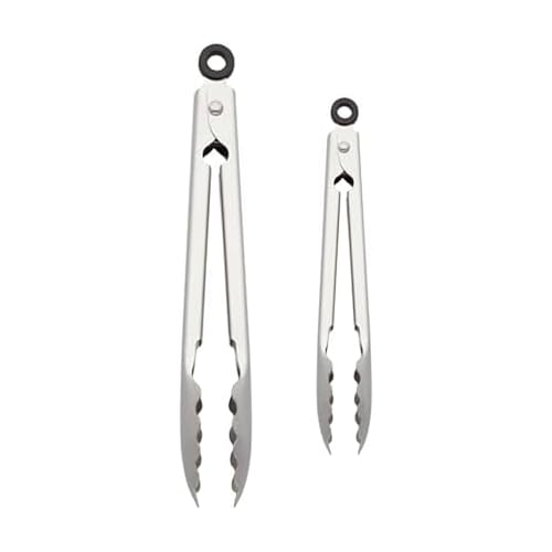 KitchenAid Stainless Steel Tongs Scalloped Edges Easy Lock 7 and 9 in