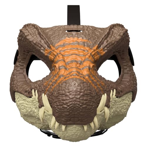 Mattel Jurassic World Rebirth Spinosaurus Dinosaur Mask, Role-Play Head Wear, Movie-Inspired Costume Gear, Openable Jaw, Realistic Texture and Color, Adjustable Strap