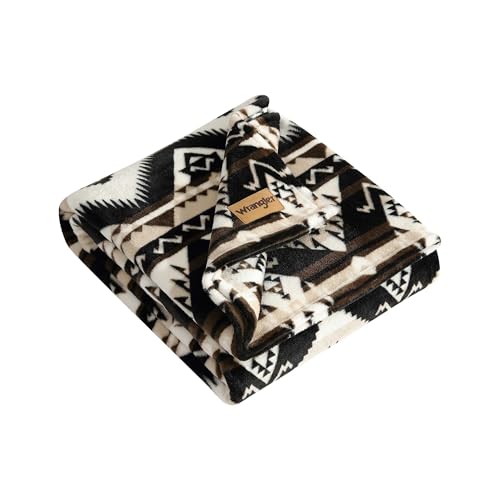 Wrangler - Throw Blanket, Soft Plush Fleece Bedding, Western Decor for Bed or Couch, Yellowstone Inspired, Oeko-Tex Certified (Jesse Brown, 50" x 60")