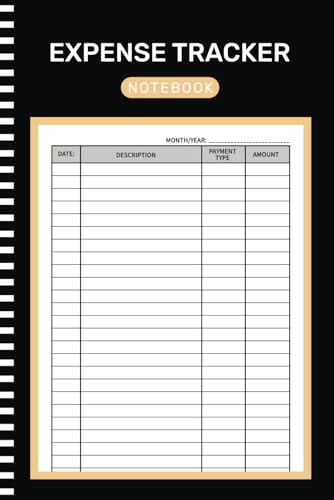 Expense Tracker Notebook: Daily Spending Tracker Bill Organizer Log Book, Budget Planner, Money Management Ledger Notebook for Personal or Small Business Use (105 Pages 6x9 Inches)