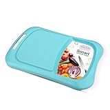 Asian Plastowares Chopping Board Multipurpose Chopping Board Durable Cutting Board for Kitchen Use Chopper for Fruits Vegetables Meat Essential Kitchen Tool Blue