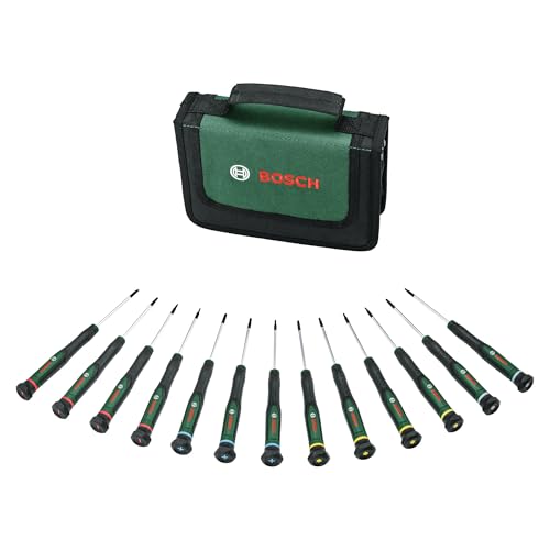 (-35%) Bosch Präzisionsschraubendreher-Set 13-teilig (Präzise Schraubendreher für Heimwerken und Modellbau; S2-Stahl; Magnetische Spitzen; PH/SL/TX/HEX; Farbcodierte Größen; Softgrip)