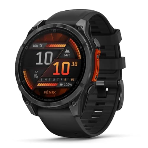 (-20%) Garmin Fenix 8, 47 mm, GPS-Multisport-Smartwatch, Schwarz/Schiefergrau
