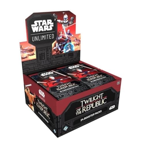 Asmodee Star Wars: Unlimited TCG Twilight of The Republic Booster Display (Set of 24 Booster Packs) - Trading Card Game for Kids & Adults, Ages 12+, 2+ Players, 20 Min Playtime