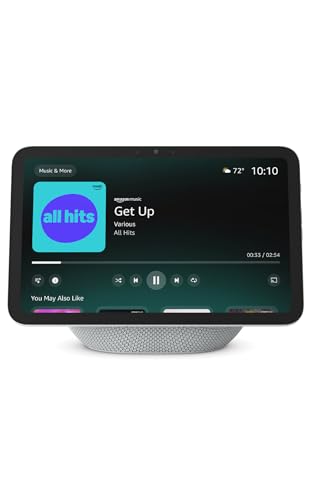 Amazon Echo Show 8 (newest model), Vibrant HD 8.7" display with spatial audio, designed for Alexa+, Glacier White