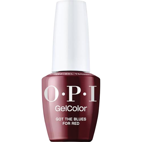 OPI GelColor Got the Blues for Red | Opaque Dark Blue-Red Crème LED Cure Gel Nail Polish | Salon-Quality Shine, Long-Lasting Wear | Vegan & HEMA Free | 0.5 Fl Oz