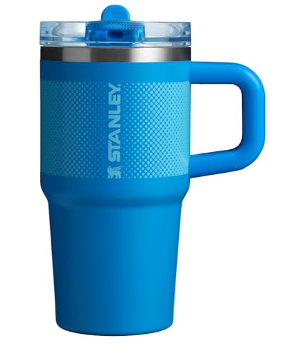 Stanley Quencher ProTour Flip Straw Tumbler with Leakproof Lid 20 oz | Built-In Straw and Handle | Cup Holder Compatible for Travel | Insulated Stainless Steel Cup | BPA-Free | Azure Fade