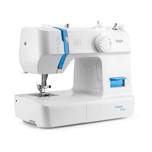 Máquina de Costura Doméstica Elgin JX-2052 Futura Plus 220V, Aço inoxidável