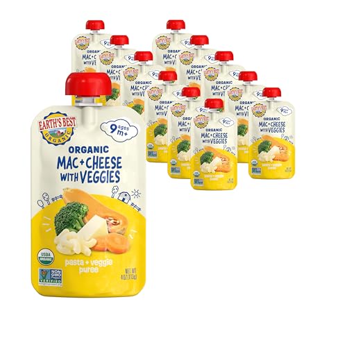 Earths Best Organic Mac Cheese with Veggies 12-Pack