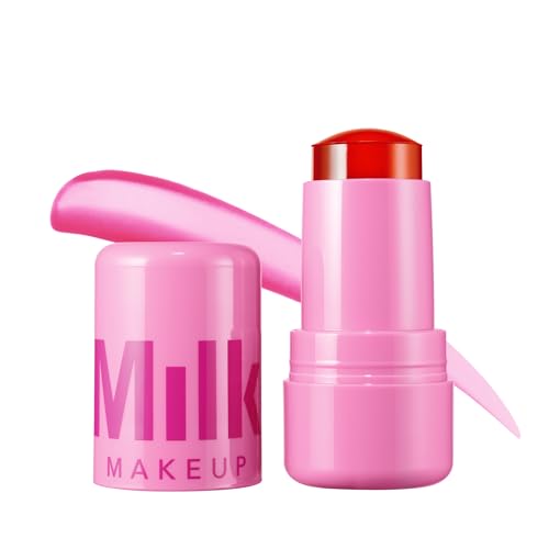 Milk Makeup Cooling Water Jelly Tint – Sheer Lip + Cheek Stain with Vegan Collagen + Aloe – Hydrating, Long-Lasting, Buildable Lip Tint + Blush – Fresh, 0.17 oz