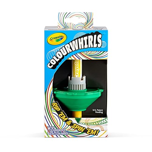 Crayola Colourwhirls (1ct), Spin Art Toy, Spinning Top Toy for Kids, Arts & Crafts Kit, Coloring Supplies, Gift for Boys & Girls, 6+