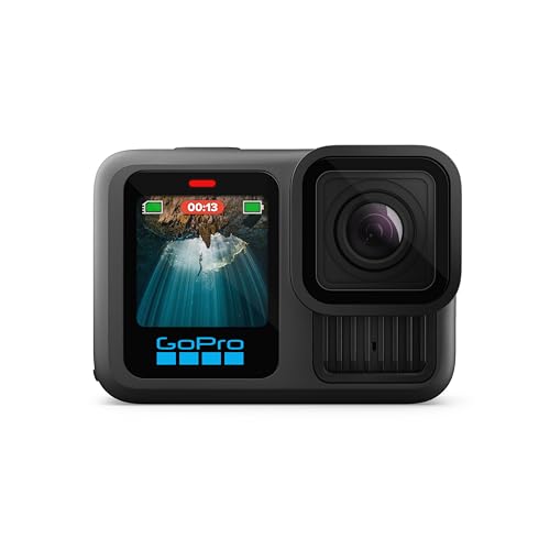 GoPro HERO13 Black - Cámara de acción impermeable con video de 5.3K60, foto de 27 MP + compatibilidad con lentes de la serie HB