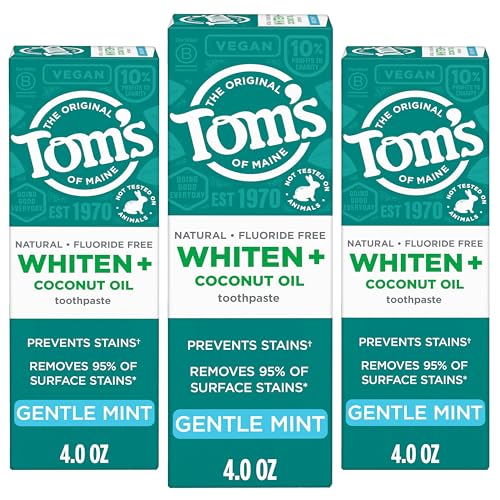 Toms Of Maine Whiten Plus Coconut Oil Fluoride Free Toothpaste