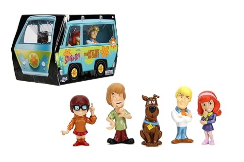 Jada Toys - MetalFigs 2.5" Scooby-Doo! 5-Pack – Shaggy, Scooby, Daphne, Velma, Fred – Die-Cast Figures – Collectible Display – Ages 8+