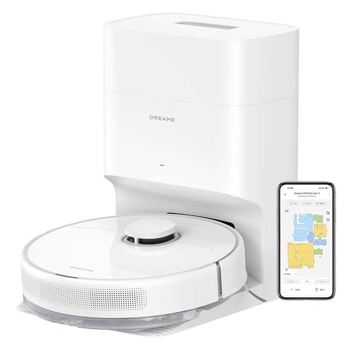 dreame D10 Plus Gen 2 Robot Vacuum Cleaner with Automatic Dust Emptying, Stores up to 90 Days of Dust, LiDAR Navigation, 6000 Pa Suction Power for Car
