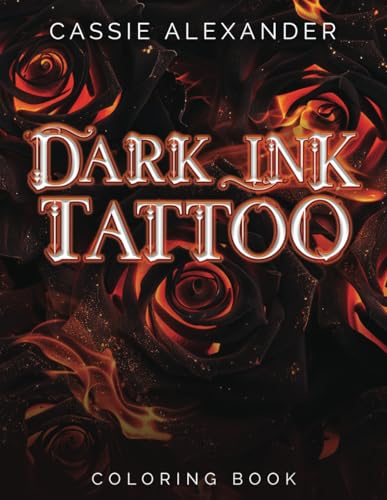 Dark Ink Tattoo Coloring Book cover