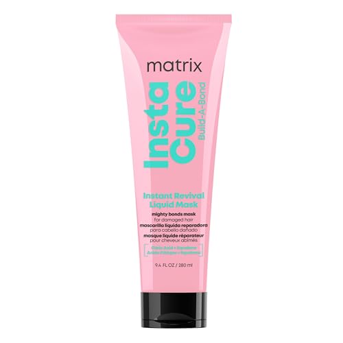 Matrix Instacure Build-A-Bond Instant Revival Liquid Mask - Strengthening Hair Repair For Very Damaged Hair, Citric Acid & Squalane, Softens & Smooths, Vegan & Sulfate-Free