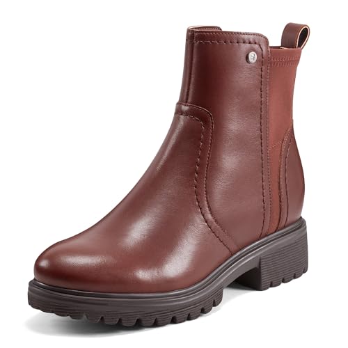 Rockport Women's Isalina Ankle Boot, Medium Brown Leather, 11