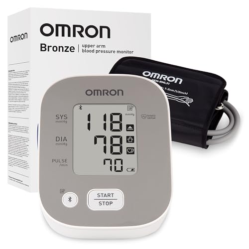 OMRON Bronze Blood Pressure Monitor for Home Use & Upper Arm Blood Pressure Cuff - #1 Doctor & Pharmacist Recommended Brand - Clinically Validated - Connect App