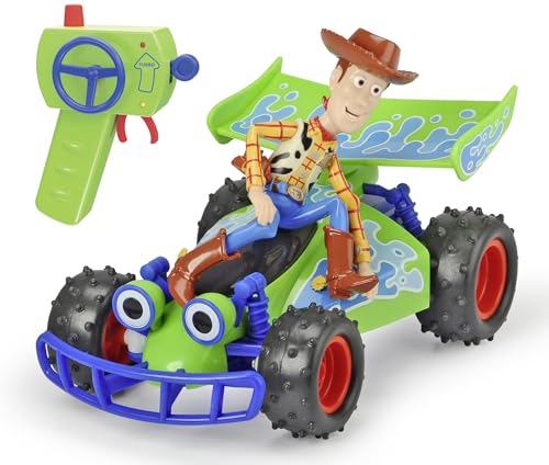 Jada Disney Pixar Toy Story Turbo Buggy With Woody Radio Control Vehicle, 2.4 Ghz,1: 24 scale