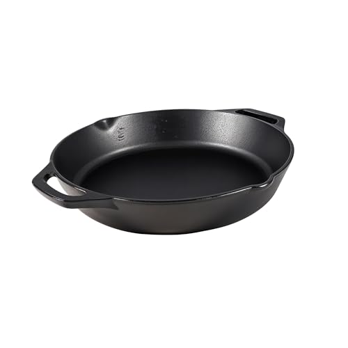 Pre Seasoned Cast Iron Skillet | Fry Pan | Iron Pan | Cast Iron Cookware| Cast Iron Frying Pan with 2 Side Handles | Gas and Induction Compatible, 10i