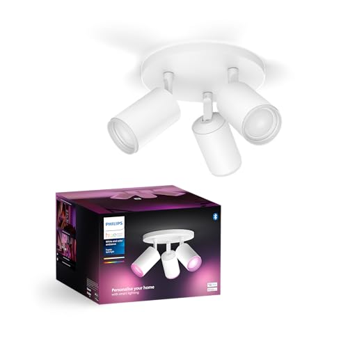 (-13%) Philips Hue White & Color Ambiance Fugato Spot 3 flg. weiß 3x350lm, dimmbar, 16 Mio. Farben, steuerbar via App, kompatibel mit Amazon Alexa (Echo, Echo Dot)