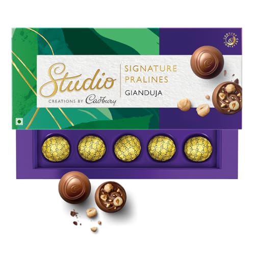 Cadbury Studio Signature Pralines Gianduja Hazelnut Chocolate Gift Pack, 130 g