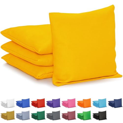 GoSports Cornhole Bean Bags Set of 4 - Regulation All Weather - Classic Yellow