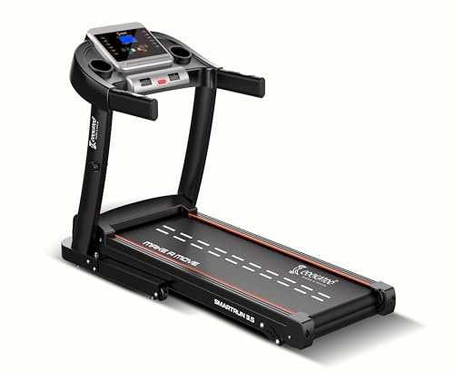 Cockatoo SmartRun3.5 3.5HP Peak DC Motorized Treadmill for Home, with 3 Level Manual Incline, Max Speed 14 Km/Hr, Max User Weight 120Kg,(DIY Installat
