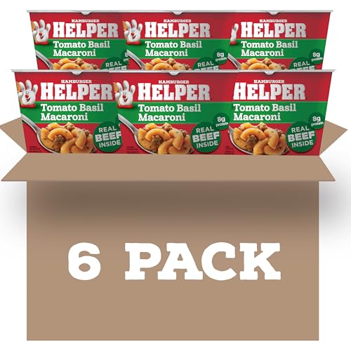 Hamburger Helper Tomato Basil Macaroni Microwave Cup, 2 oz, 6 per Case