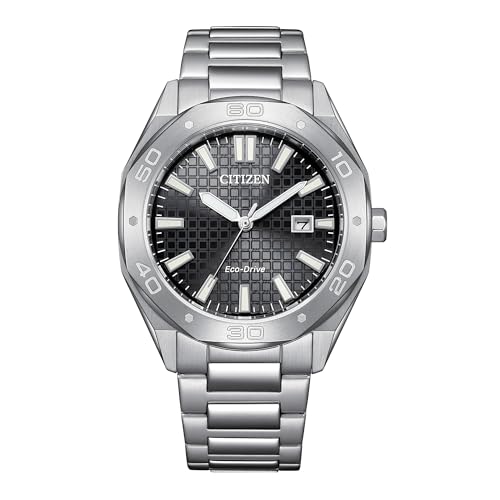 Citizen Men's Eco-Drive Sport Casual Odyn Watch, Stainless Steel Watch, Black Dial, 3 Hand, Date (Model:BM7630-80E)