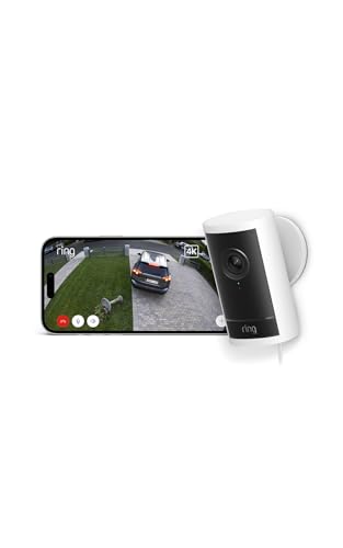 ⚡ BLITZDEAL (-35%) Ring Außenkamera Pro mit Netzstecker (Outdoor Camera Pro, neueste Generation), für dein Zuhause oder Unternehmen, Sicherheitskamera, Retinal 4K, 10x-Zoom, 30 Tage Gratiszeitraum für Ring-Abonnement