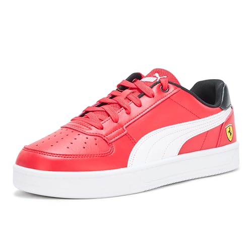 PUMA Men's Scuderia Ferrari CAVEN 2.0 Sneaker, Rosso Corsa White, 7