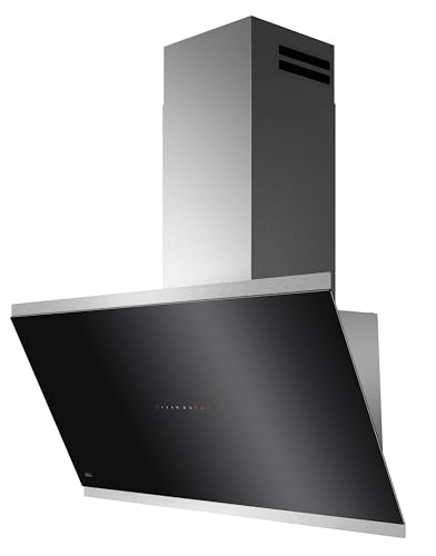 (-60%) AEG Dunstabzugshaube Serie 7000 mit SilenceTech 90cm – kopffreie Wandhaube mit Glas – Ab- und Umluft – max. 760 m³/h im Abluftbetrieb mit max. 67 dB(A) – Lüftenfunktion – Edelstahl – GV77D91SL