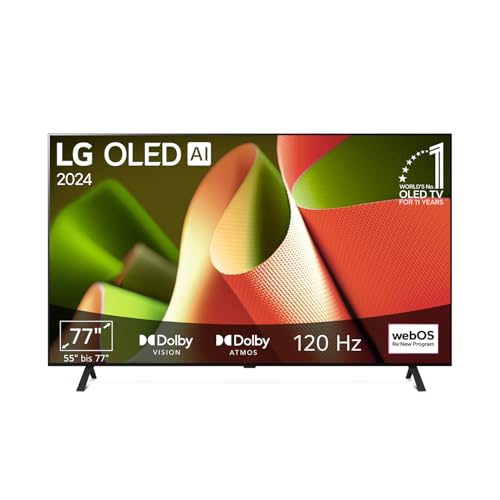(-17%) LG OLED77B4ELA TV 195 cm (77 Zoll) OLED Fernseher (α8 4K AI-Prozessor, webOS 24, Dolby Vision, bis zu 120Hz) [Modelljahr 2024]